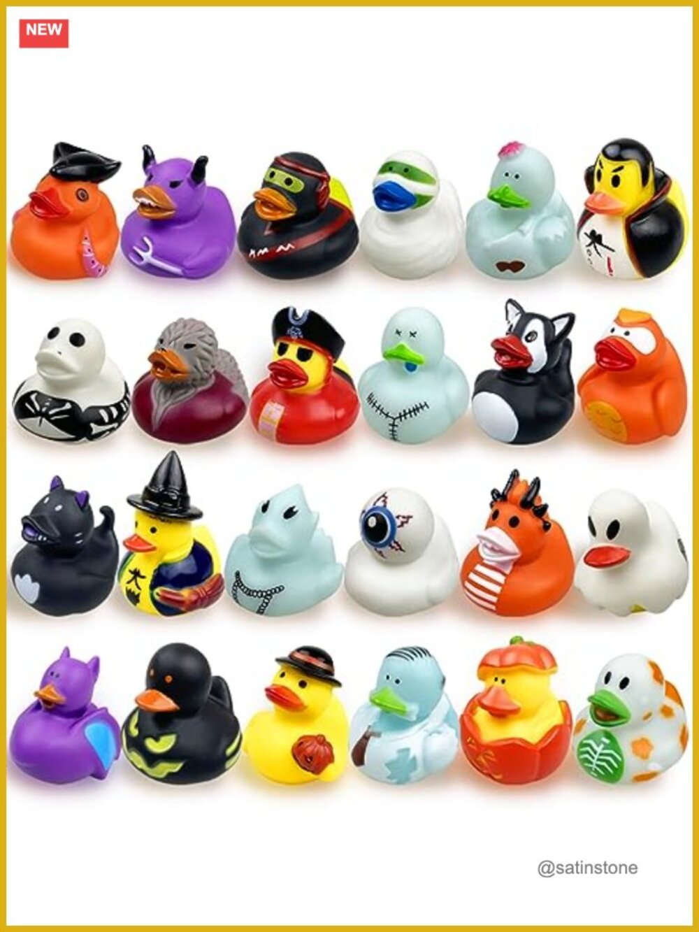 24 Pack Halloween Rubber Ducks Bath Toys Kids Toddlers